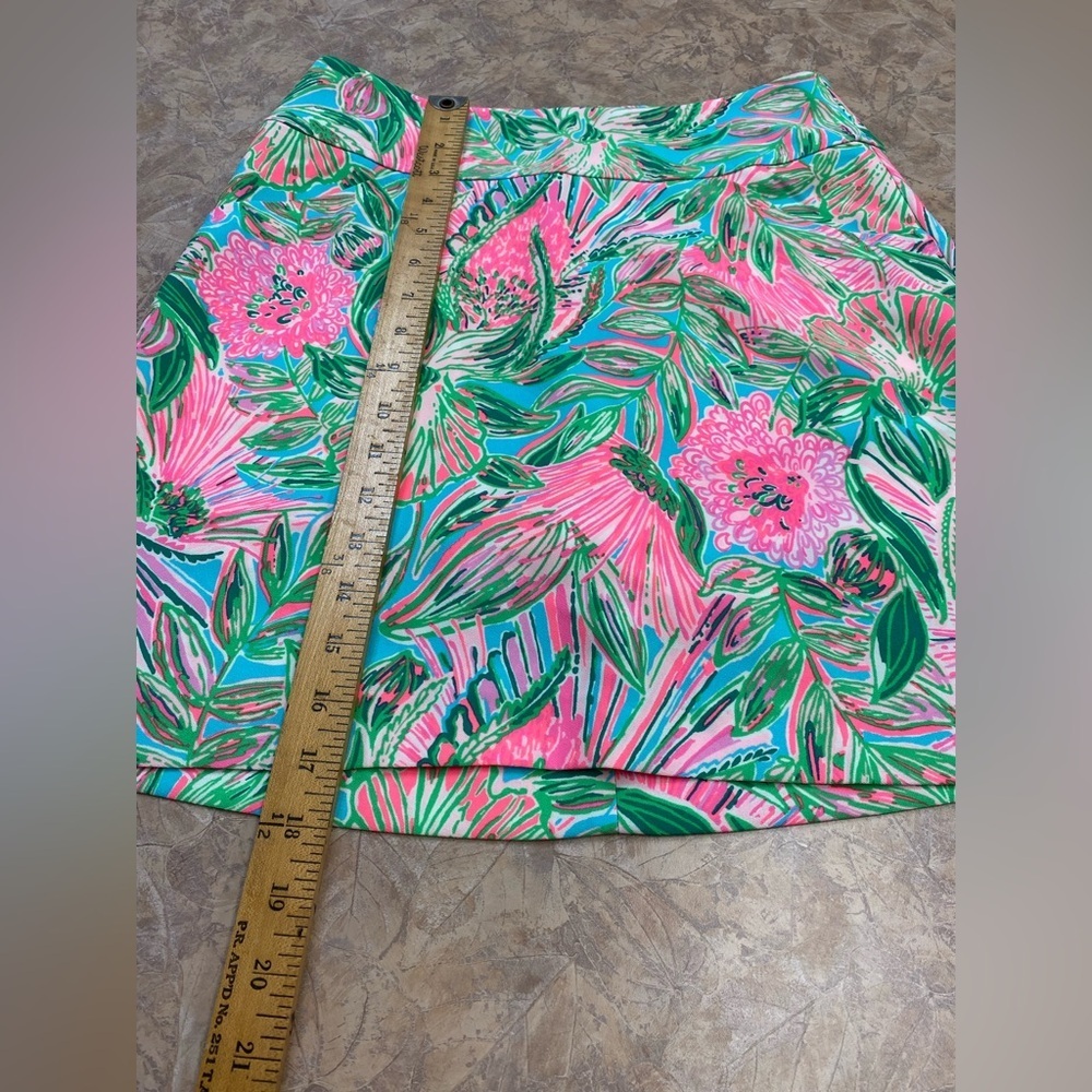 Lilly Pulitzer Jonas Skort Floral Pink and Green Women's Skirt Size 2 - Picture 7 of 7